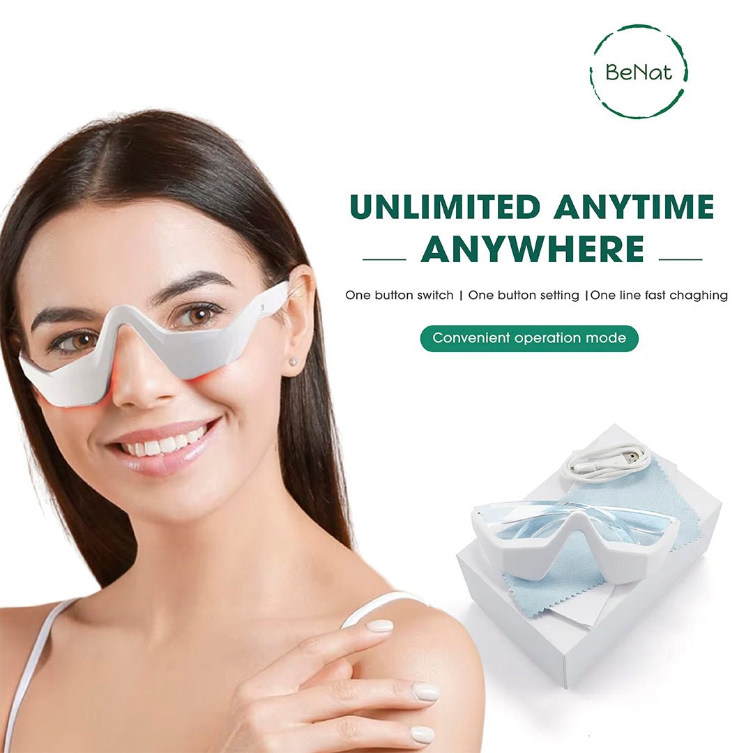 Under - Eye Red Light Therapy Skin Rejuvenation and Relaxation Massager - LumiLuxe