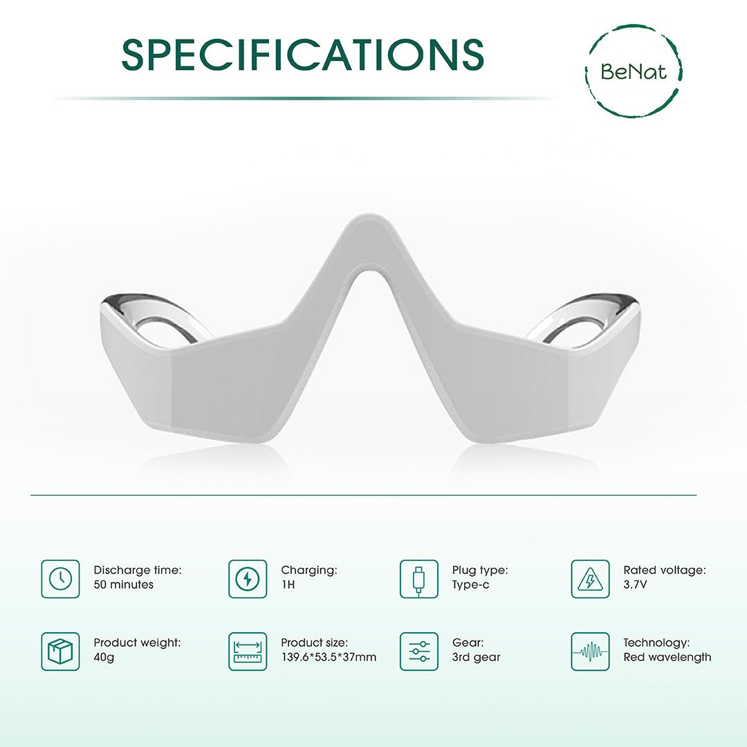 Under - Eye Red Light Therapy Skin Rejuvenation and Relaxation Massager - LumiLuxe