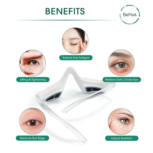 Under - Eye Red Light Therapy Skin Rejuvenation and Relaxation Massager - LumiLuxe
